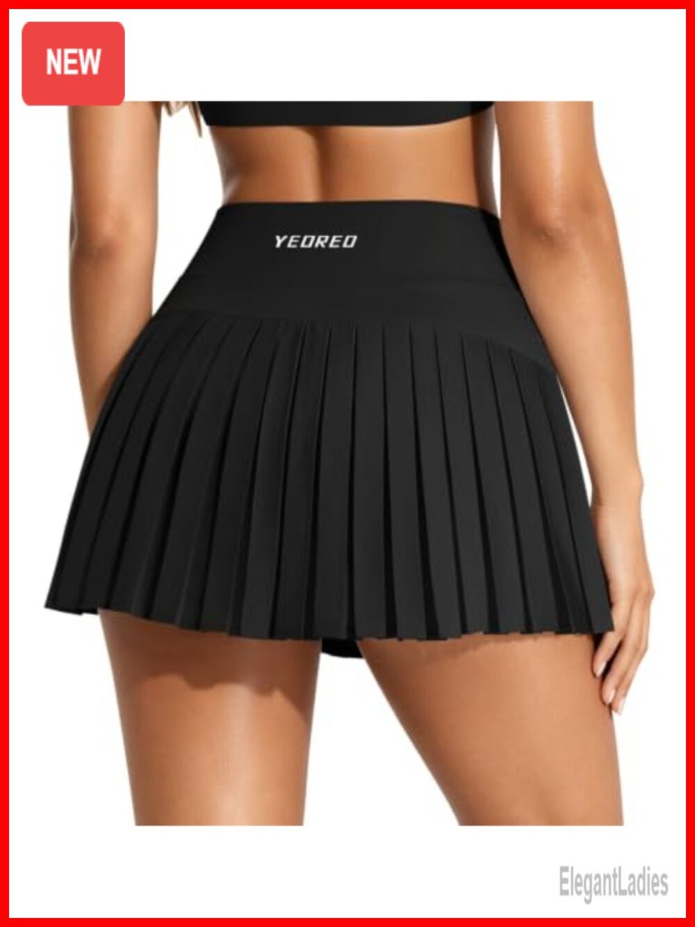 Pleated Tennis Skirt with Built-in Shorts and Pockets High Waist Skort